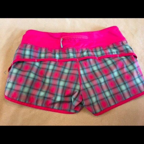Lululemon Speed Short Senorita Plaid Lined Shorts - Picture 2 of 2